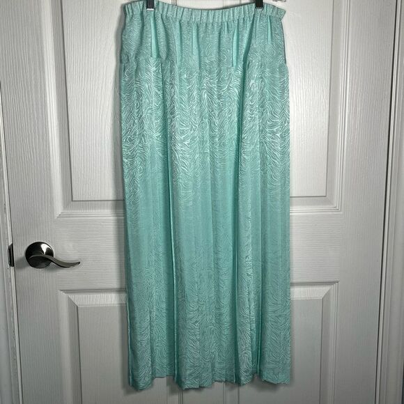 In The Mood Skirt Blouse Set Sz 8 Mint Green Vintage Style Pleated Lace - Picture 12 of 13